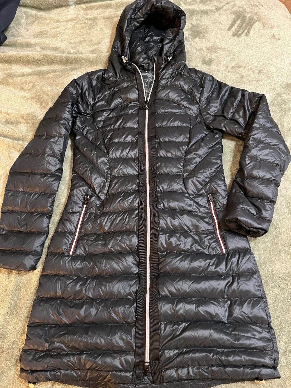 Lululemon 3X A Lady Long Down Feather Puffer Jacket Interior Only Black Sz 6